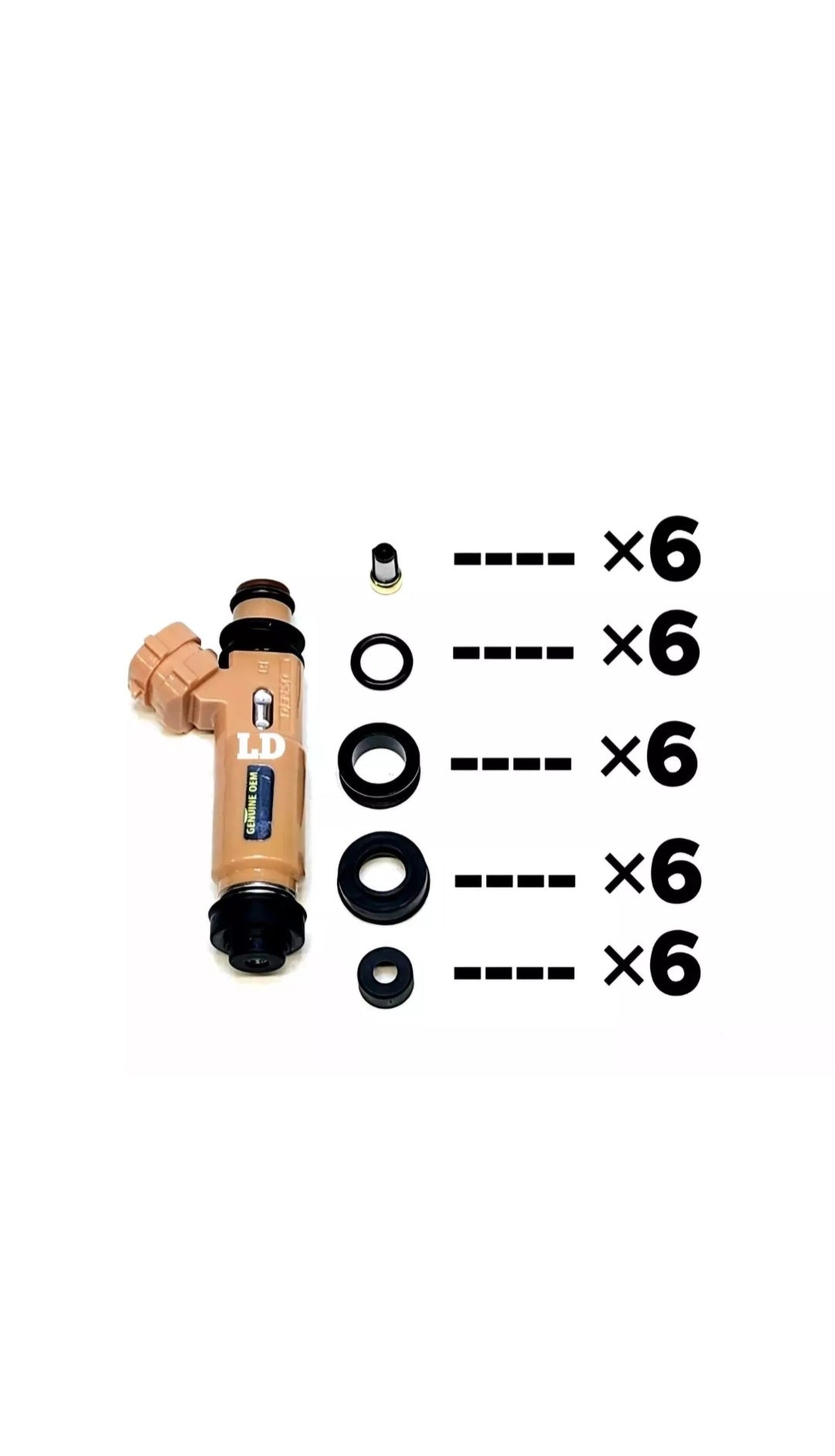 Injector repair kit for Denso 23250-0A020 / 23209-0A020 / 195500-4400