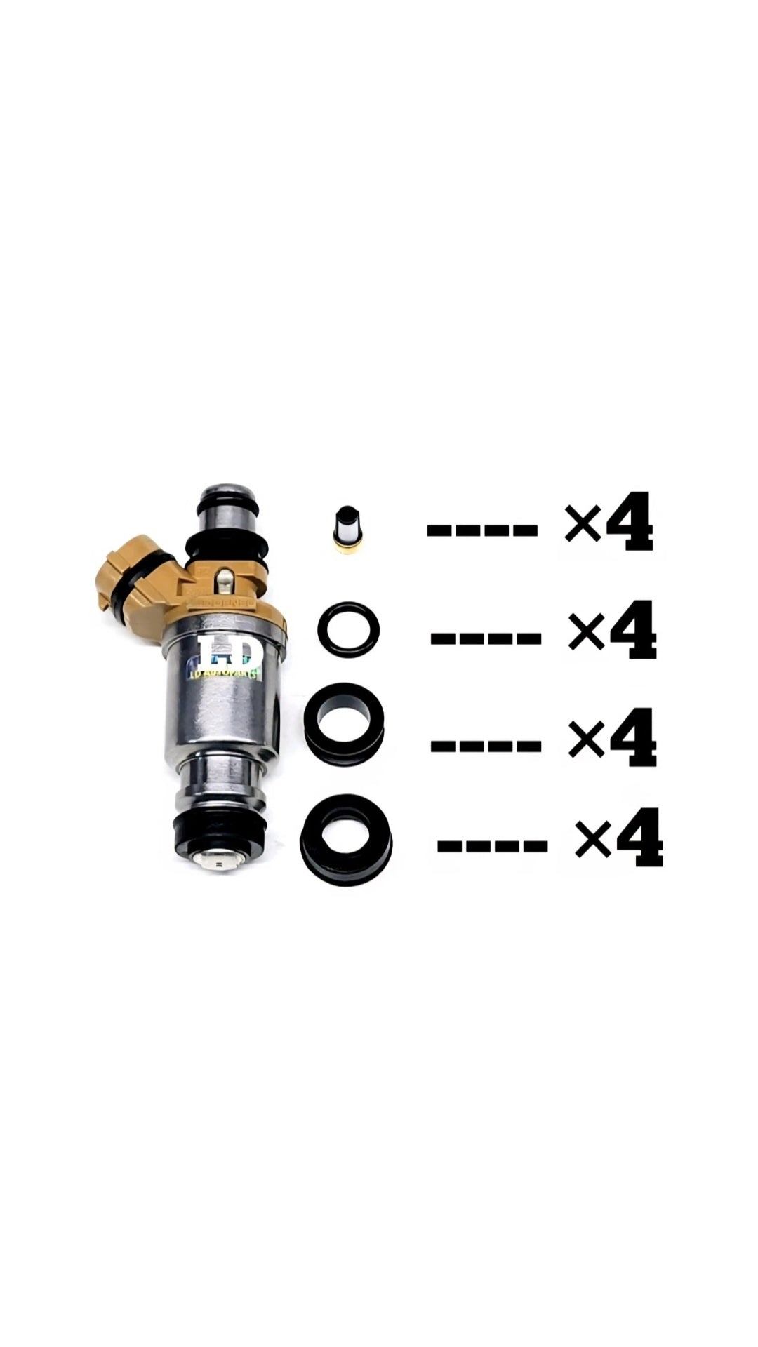 Injector repair kit for Denso 23250-16150 / 23209-16150 / 195500-5570 / 94853703