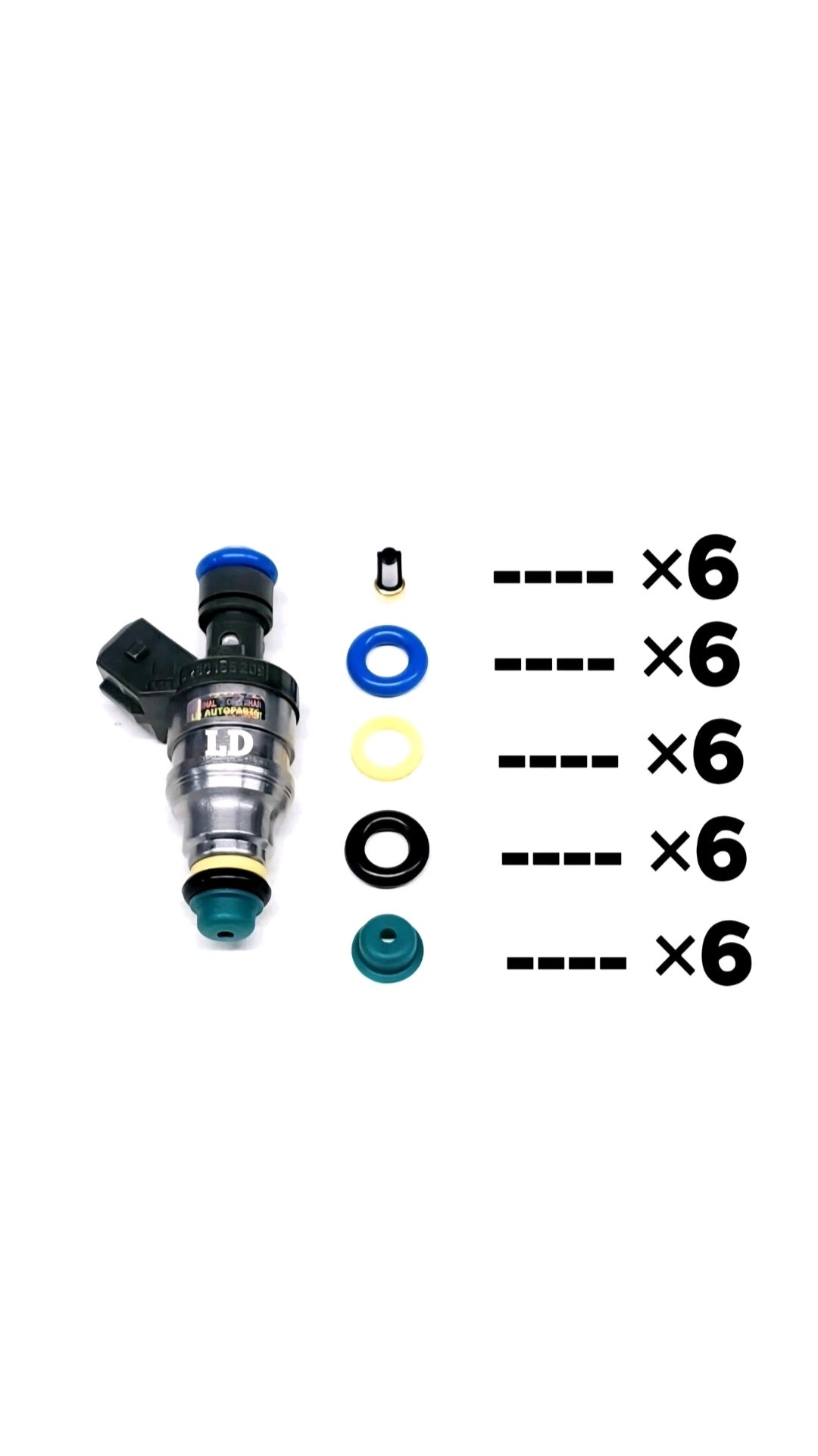 Injector repair kit for Bosch 0280155209 / 0000787323 "I6"
