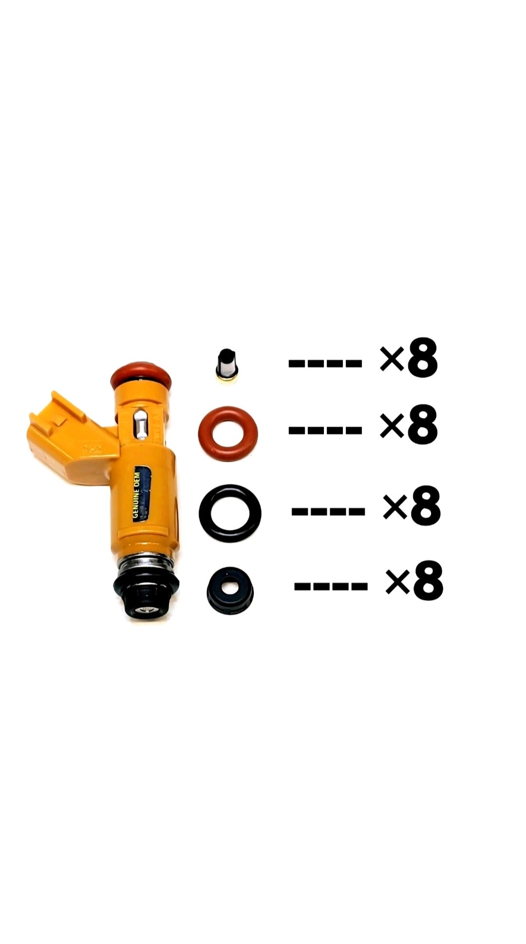 Injector repair kit for Denso 2W93-AA / 195500-4280 / AJ82353 / 4526563