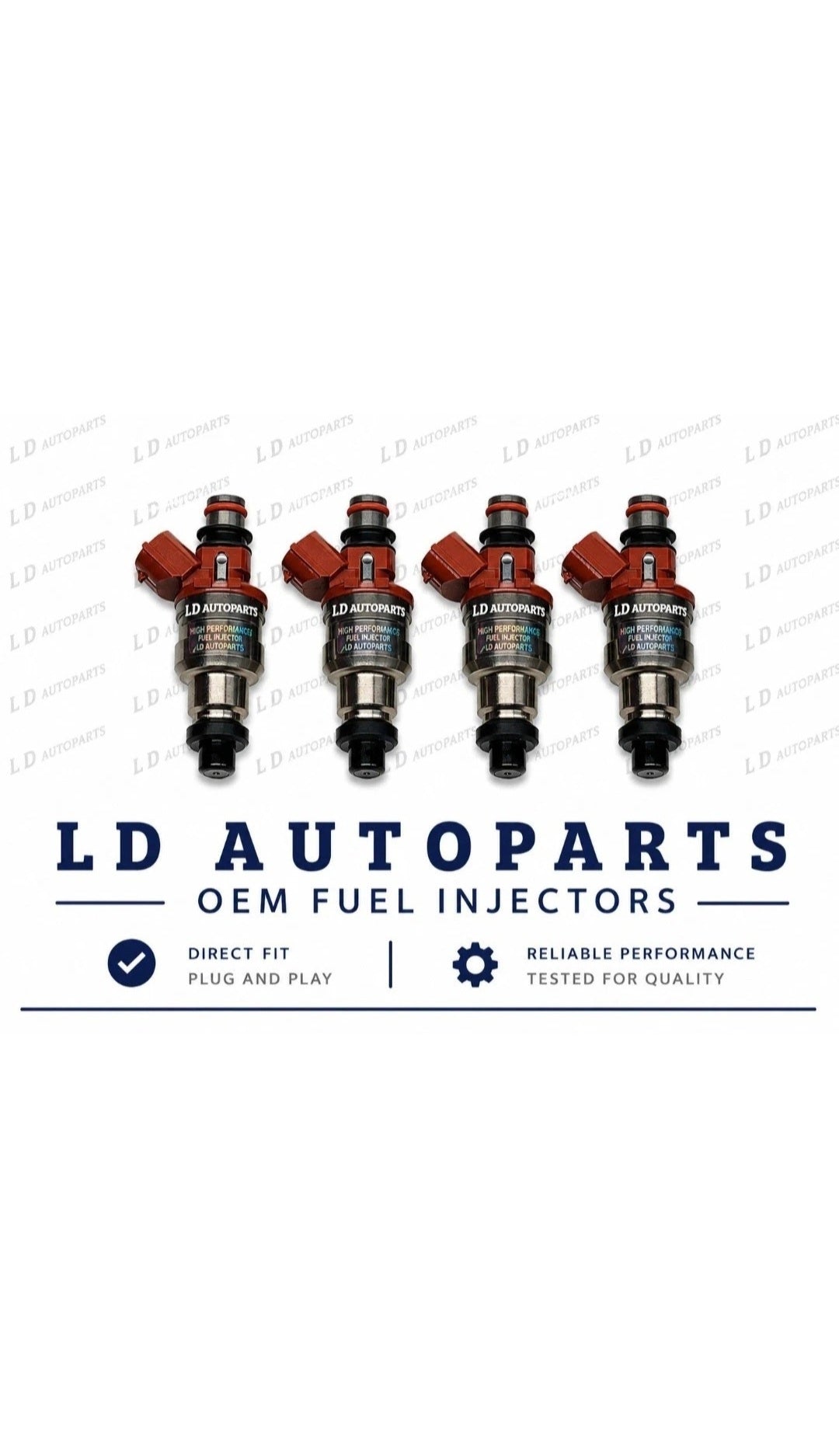 Set of 4 Remanufactured OEM Denso 195500-2120 / B61k-13-250 fuel injectors