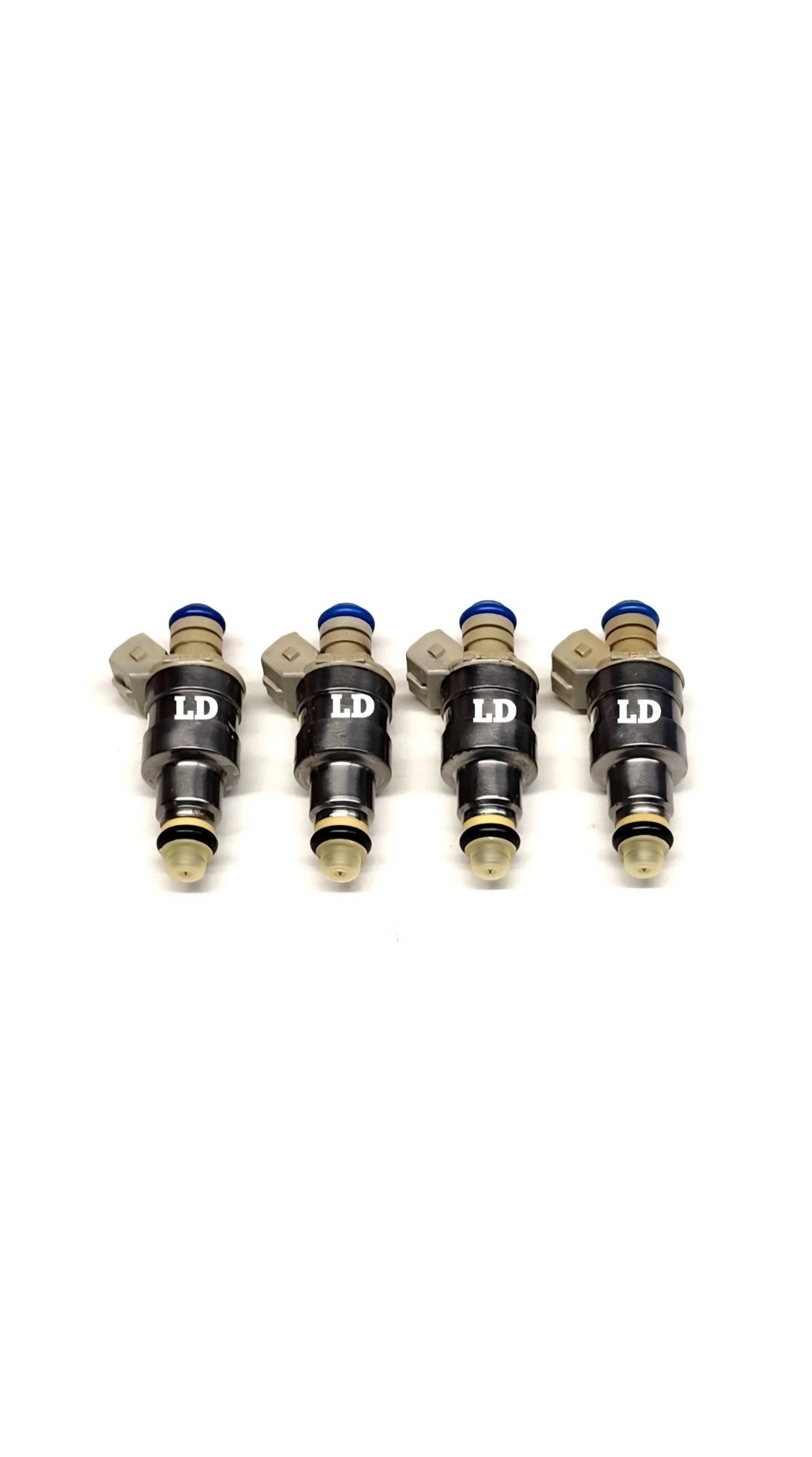 Set of 4 Remanufactured OEM Denso E59E-A2B / 195500-0736 fuel injectors