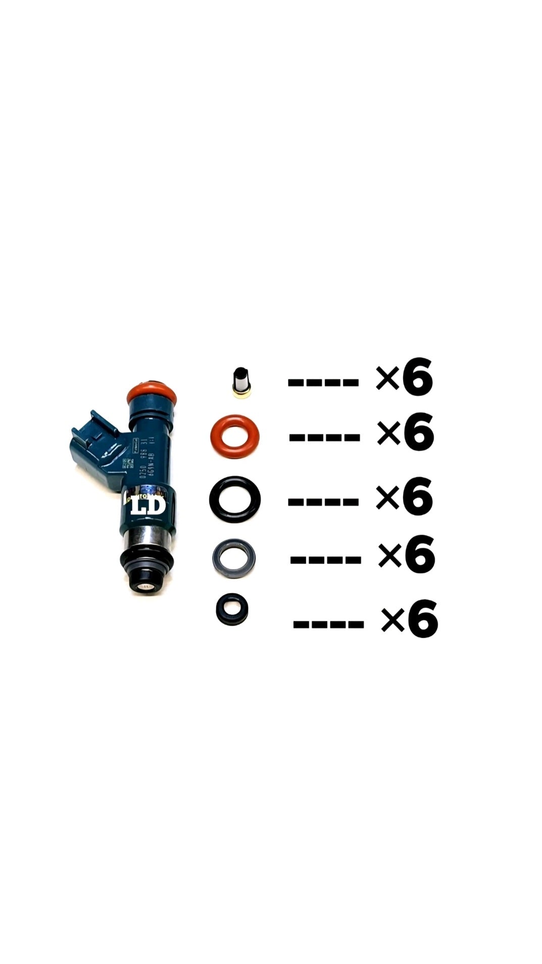 Injector repair kit for Denso 6G9N-AB / 297500-0250