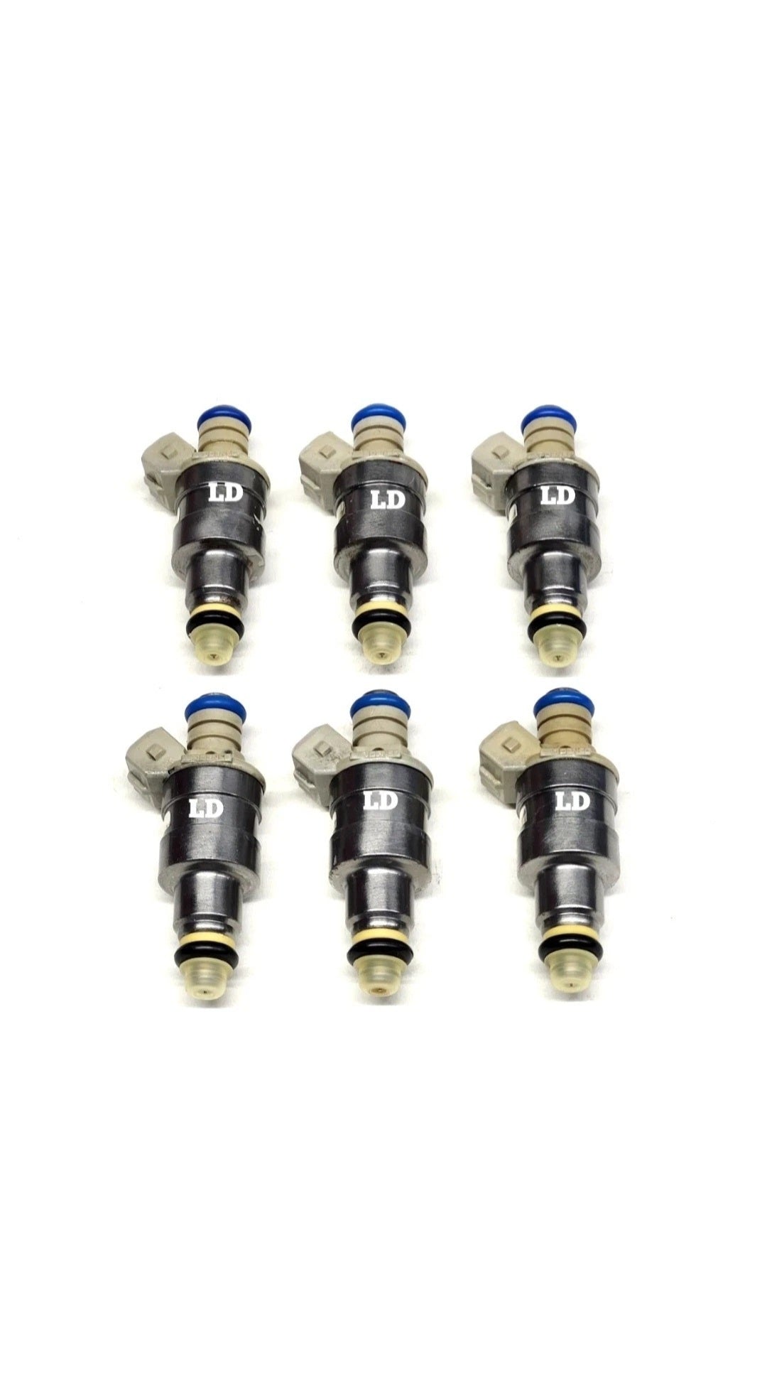 Set of 6 Remanufactured OEM Denso E59E-A2B / 195500-0736 fuel injectors